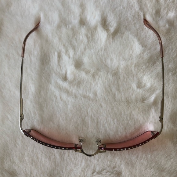 NICOLE BENISTI frameless sunglasses, rose lens with embellishment. BEAUTIFUL! - Picture 7 of 10